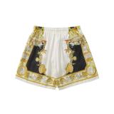 Versace Fashion Versatile Printed Beach Pants Couple Drawstring Zipper Pocket Shorts