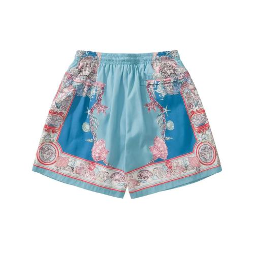 Versace Fashion Versatile Printed Beach Pants Couple Drawstring Zipper Pocket Shorts