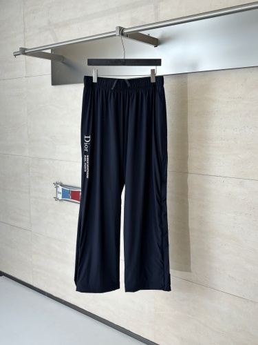 Dior Couple Fashion Versatile Embroidered Logo Letter Nylon Casual Pants