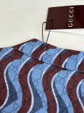 Gucci Fashion Blue Wave GG Old Flower Full Print Short Sleeve Shirt Set