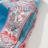Versace Fashion Versatile Printed Beach Pants Couple Drawstring Zipper Pocket Shorts