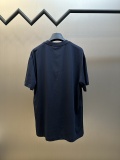 Prada Classic Embroidered School Emblem Logo Round Neck T-shirt Couple Casual Oversize Short Sleeve