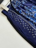 Gucci Fashion Blues Paisley Cashew Flower Full Print Short Sleeve Shirt Set