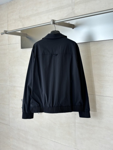 Dior Classic Embroidered Logo Stand up Collar Zipper Jacket Nylon Jacket