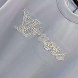 Louis Vuitton Classic Embroidered Logo T-shirt Unisex Versatile Loose Short Sleeve