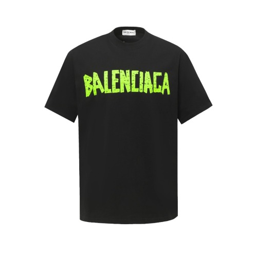 Balenciaga Classic Crack Logo Printed T-shirt Unisex Versatile Loose Short Sleeve