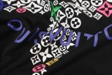 Louis Vuitton Fashion Embroidered Logo Round Neck T-shirt Couple Casual Versatile Short Sleeve