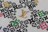 Louis Vuitton Fashion Embroidered Logo Round Neck T-shirt Couple Casual Versatile Short Sleeve