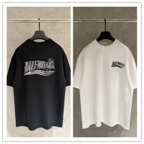 Balenciaga Classic Embroidered Logo Short Sleeve Unisex Loose Casual T-shirt Balenciaga Classic Embroidered Logo Short Sleeve Unisex Loose Casual T-shirt