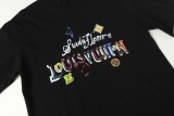 Louis Vuitton Fashion Embroidered T-shirt Unisex Versatile Loose Short Sleeve
