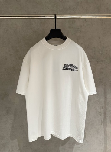 Balenciaga Classic Embroidered Logo Short Sleeve Unisex Loose Casual T-shirt