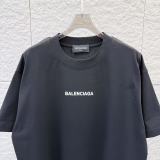 Balenciaga Classic Logo Printed Round Neck T-shirt Unisex Versatile Loose Short Sleeve