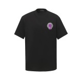 Chrome Hearts Fashion Foam Printed T-shirt Unisex Versatile Loose Short Sleeve