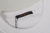 Louis Vuitton Fashion Embroidered Logo Round Neck T-shirt Couple Casual Versatile Short Sleeve