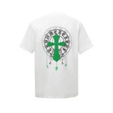 Chrome Hearts Fashion Foam Printed T-shirt Unisex Versatile Loose Short Sleeve