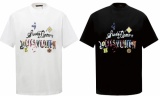 Louis Vuitton Fashion Embroidered T-shirt Unisex Versatile Loose Short Sleeve