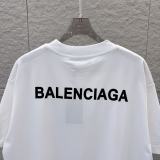 Balenciaga Classic Logo Printed Round Neck T-shirt Unisex Versatile Loose Short Sleeve