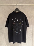 Chrome Hearts Classic Embroidered Cross Short Sleeve Couple Loose Casual T-shirt