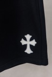 Chrome Hearts Fashion Leather Embroidered Cross Shorts Couple Casual Sports Shorts