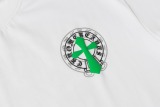 Chrome Hearts Fashion Foam Printed T-shirt Unisex Versatile Loose Short Sleeve