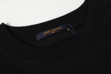Louis Vuitton Fashion Embroidered T-shirt Unisex Versatile Loose Short Sleeve