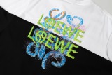 Loewe Fashion 3D Foam Printed T-shirt Unisex Versatile Loose Short Sleeve