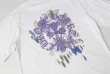Chrome Hearts Classic Sanskrit Cross Print T-shirt Unisex Versatile Loose Short Sleeve