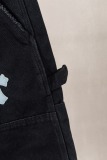 Chrome Hearts Fashion Leather Cross Casual Versatile Denim Shorts