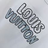 Louis Vuitton Classic Embroidered Logo Round Neck T-shirt Unisex Versatile Loose Short Sleeve