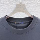 Louis Vuitton Classic Embroidered Logo Round Neck T-shirt Unisex Versatile Loose Short Sleeve