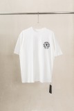 Chrome Hearts Fashion Embroidered Sanskrit Cross T-shirt Couple Casual Loose Short Sleeve