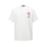Chrome Hearts Fashion Embroidered Cross T-shirt Unisex Casual Versatile Short Sleeve