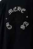 Chrome Hearts Fashion Embroidered Sanskrit Cross T-shirt Couple Casual Loose Short Sleeve