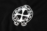 Chrome Hearts Fashion Sanskrit Cross Print T-shirt Unisex Versatile Loose Short Sleeve