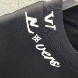 Louis Vuitton Classic Logo Printed Round Neck T-shirt Unisex Versatile Loose Short Sleeve