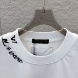 Louis Vuitton Classic Logo Printed Round Neck T-shirt Unisex Versatile Loose Short Sleeve
