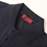 Gucci New Classic Embroidery GG Short Sleeve Polo Shirt