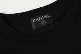 Chanel Fashion Inkjet Logo Printed T-shirt Couple Casual Versatile Short Sleeve