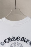 Chrome Hearts Fashion Embroidered Round Neck T-shirt Couple Casual Versatile Short Sleeve