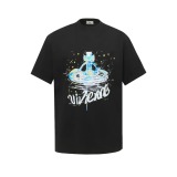 Louis Vuitton Fashion Inkjet Printed T-shirt Unisex Versatile Loose Short Sleeve