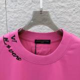 Louis Vuitton Classic Logo Printed Round Neck T-shirt Unisex Versatile Loose Short Sleeve