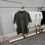 Balenciaga Classic Logo Printed Splicing Quick Drying T-shirt Unisex Versatile Loose Short Sleeve