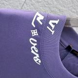 Louis Vuitton Classic Logo Printed Round Neck T-shirt Unisex Versatile Loose Short Sleeve