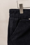 Chrome Hearts Fashion Leather Cross Casual Versatile Denim Shorts