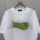 Balenciaga Fashion Inkjet 3D Foam Printed T-shirt Unisex Versatile Loose Short Sleeve
