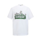 Burberry Fashion Foam Printed Round Neck T-shirt Couple Casual Versatile Short Sleeve