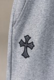 Chrome Hearts Fashion Leather Embroidered Cross Shorts Couple Casual Sports Shorts