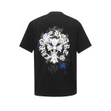 Chrome Hearts Classic Sanskrit Cross Print T-shirt Unisex Versatile Loose Short Sleeve