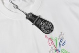 Chrome Hearts Classic Sanskrit Cross Print T-shirt Unisex Versatile Loose Short Sleeve