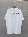 Balenciaga Classic Logo Printed Round Neck T-shirt Unisex Versatile Loose Short Sleeve